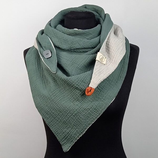 Bandana Gris y Verde M