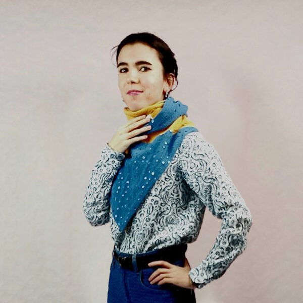 Bandana Cúr motas Azul M